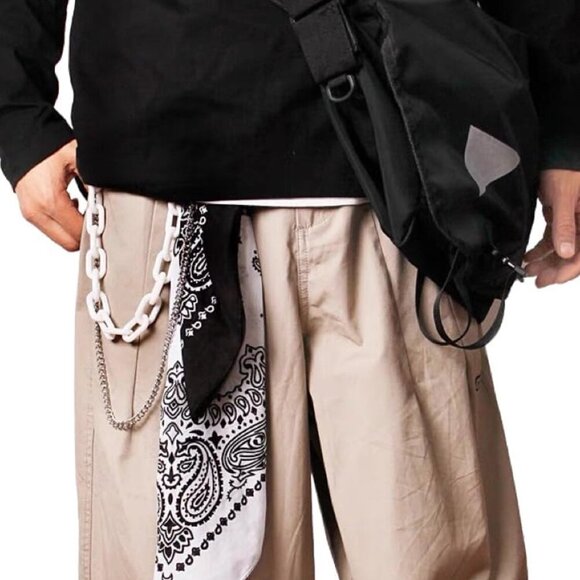 Punk Hip Hop Waist Chain Metal Acrylic Layered Unisex Accessories for Men - Picture 2 of 5